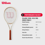 Wilson Clash 100L V3.0 RG 2025 FRM Vợt Tennis Chưa Căng Dây WR174111U2 - Ảnh 7