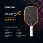 Vợt Pickleball Sypik Triton Pro Gen 2 16Mm - Sunkist - Ảnh 6