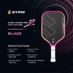Vợt Pickleball Sypik Triton Pro Gen 2 16Mm - Blaze - Ảnh 5