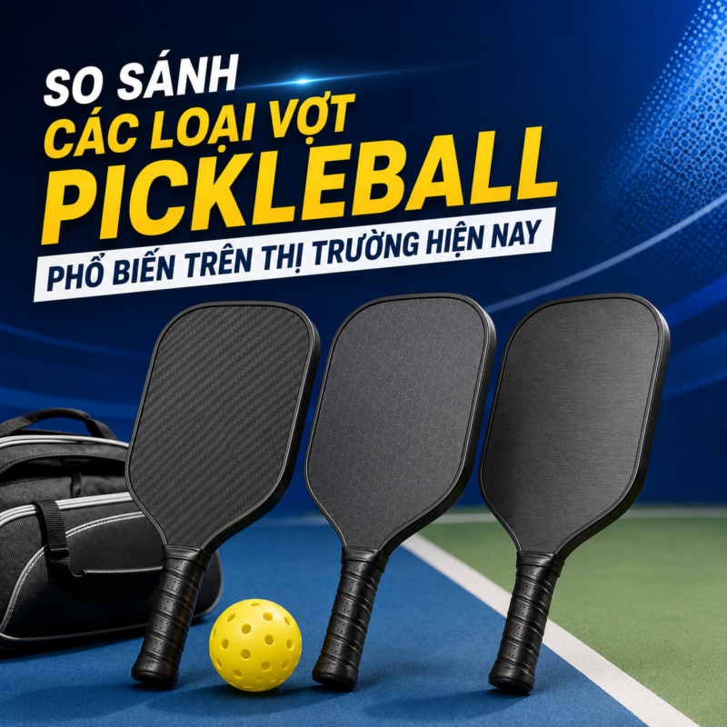 So Sánh Các Loại Vợt Pickleball Phổ Biến Trên Thị Trường Hiện Nay
